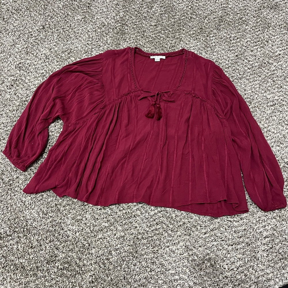 American Eagle red blouse size women’s large